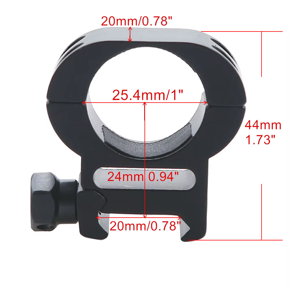 Anillos Montura Alza MIZUGIWA 1" Picatinny Weaver Perfil Medio/Alto - imagen 4