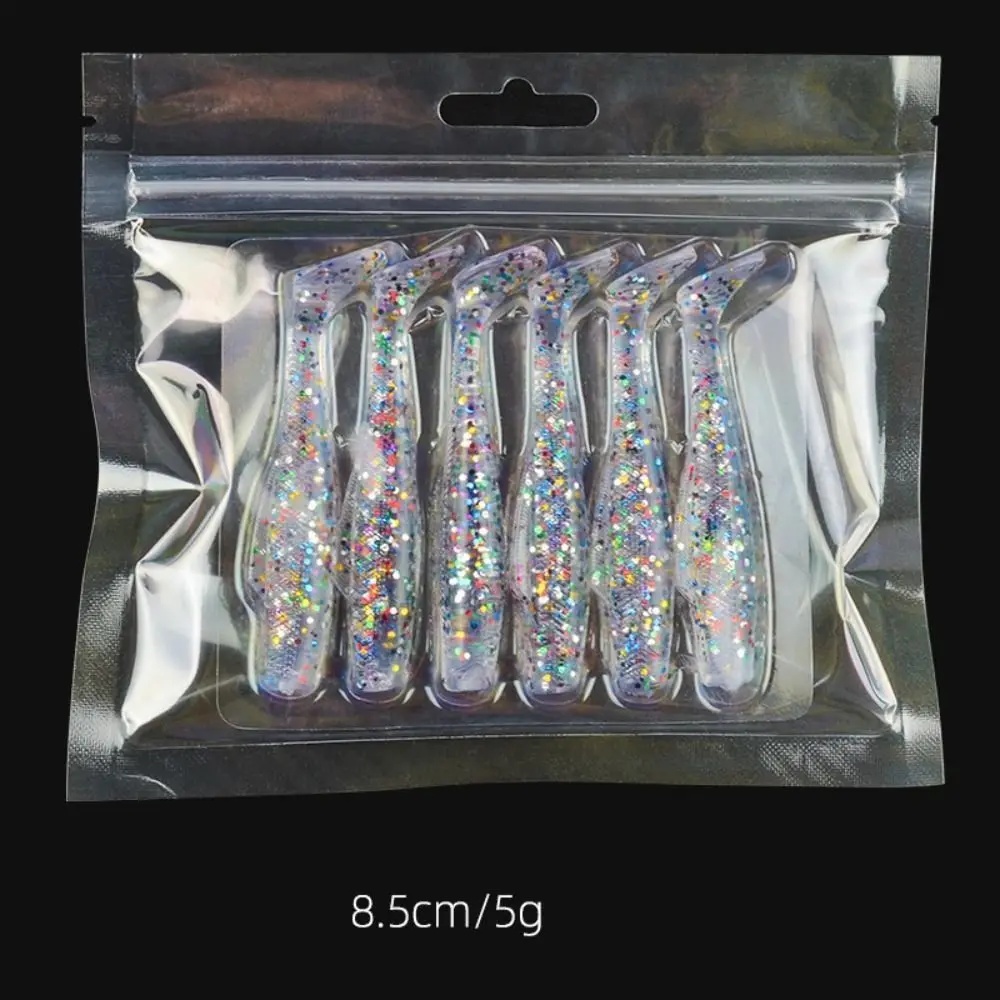 Señuelos de silicona cola en T lombriz suave colorida - imagen 4