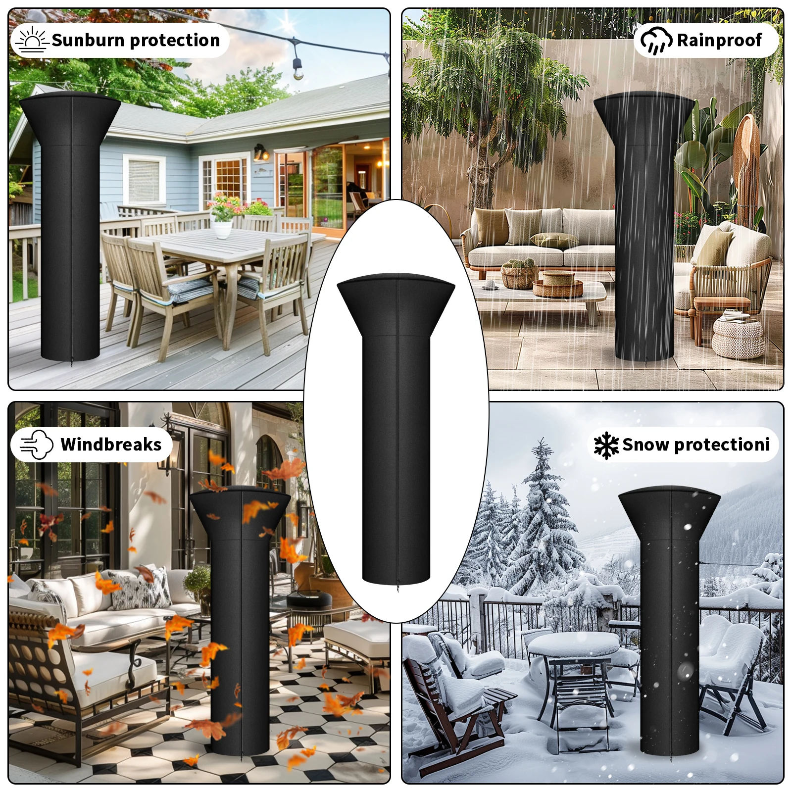 Funda Impermeable para Calentador de Jardín – Protector Antipolvo con Cremallera - imagen 5