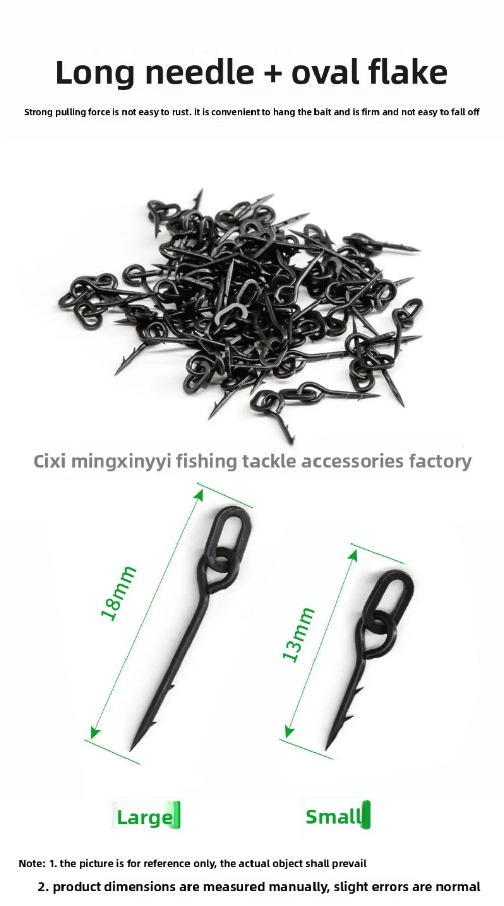 Púas para cebo y anillo de sujeción
