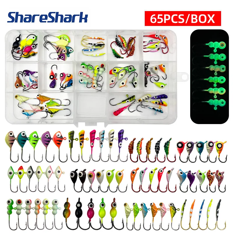 Anzuelos para pesca en hielo luminosos ShareShark para vinilo