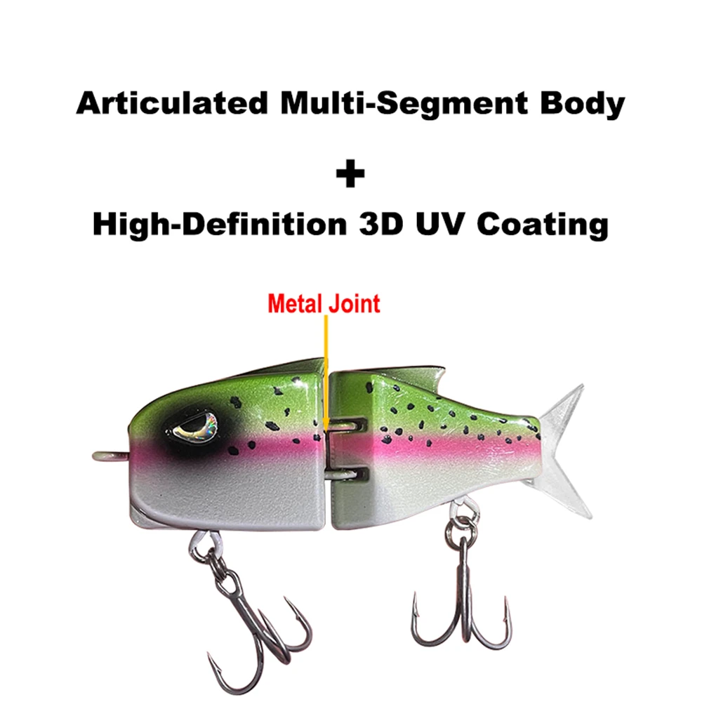 Swimbait multiarticulado hundido para lubina y depredador - imagen 4
