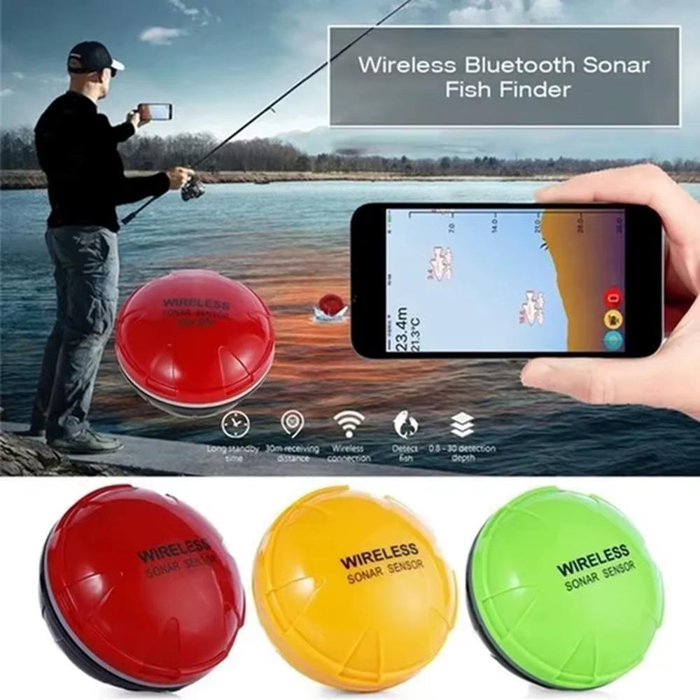 PUPOPAN 100M Localizador de peces Bluetooth – Sonda sonar para móvil - imagen 2