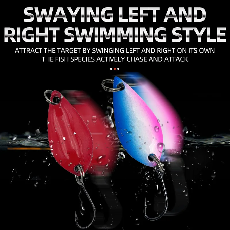 ShareShark Señuelos de Cuchara metálicos brillantes para pesca - imagen 3