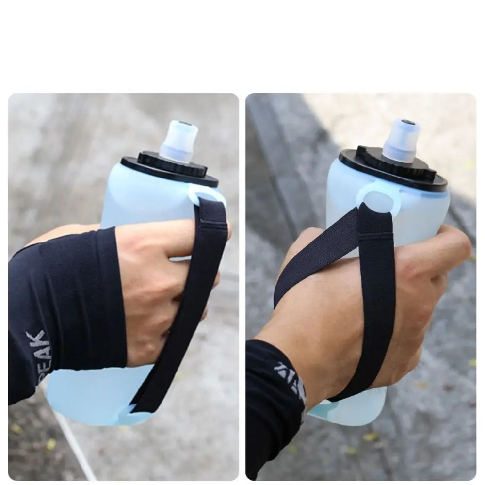 Botella de hidratación plegable de silicona, boca ancha ciclismo