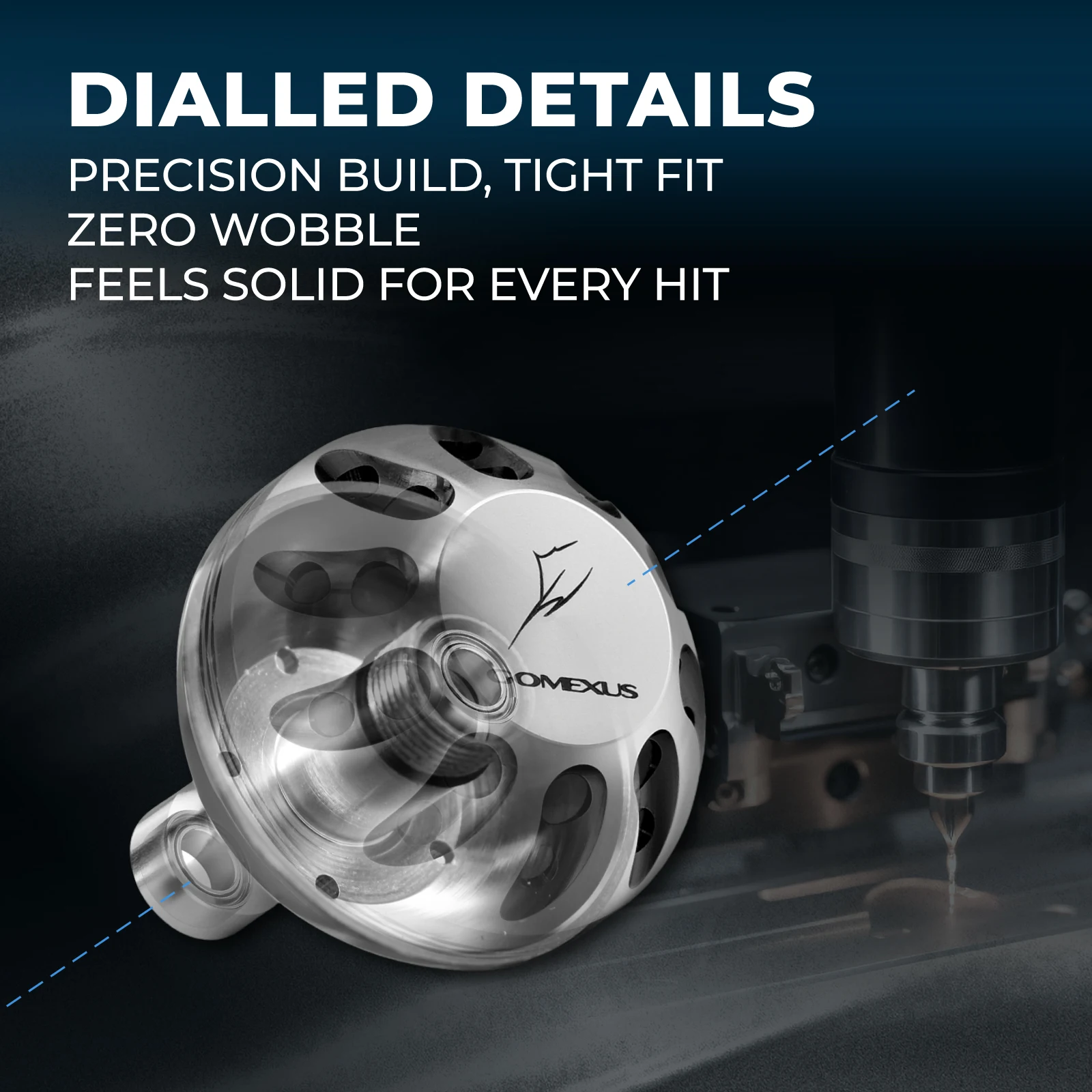 Manivela Gomexus para Shimano Stradic Predator de aluminio - imagen 2