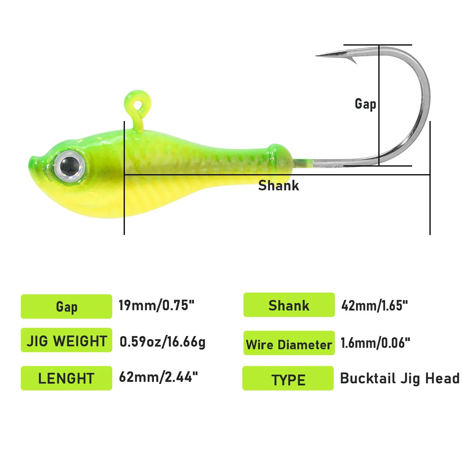 Anzuelo de cabeza plomada Dr.Fish con diseño holográfico