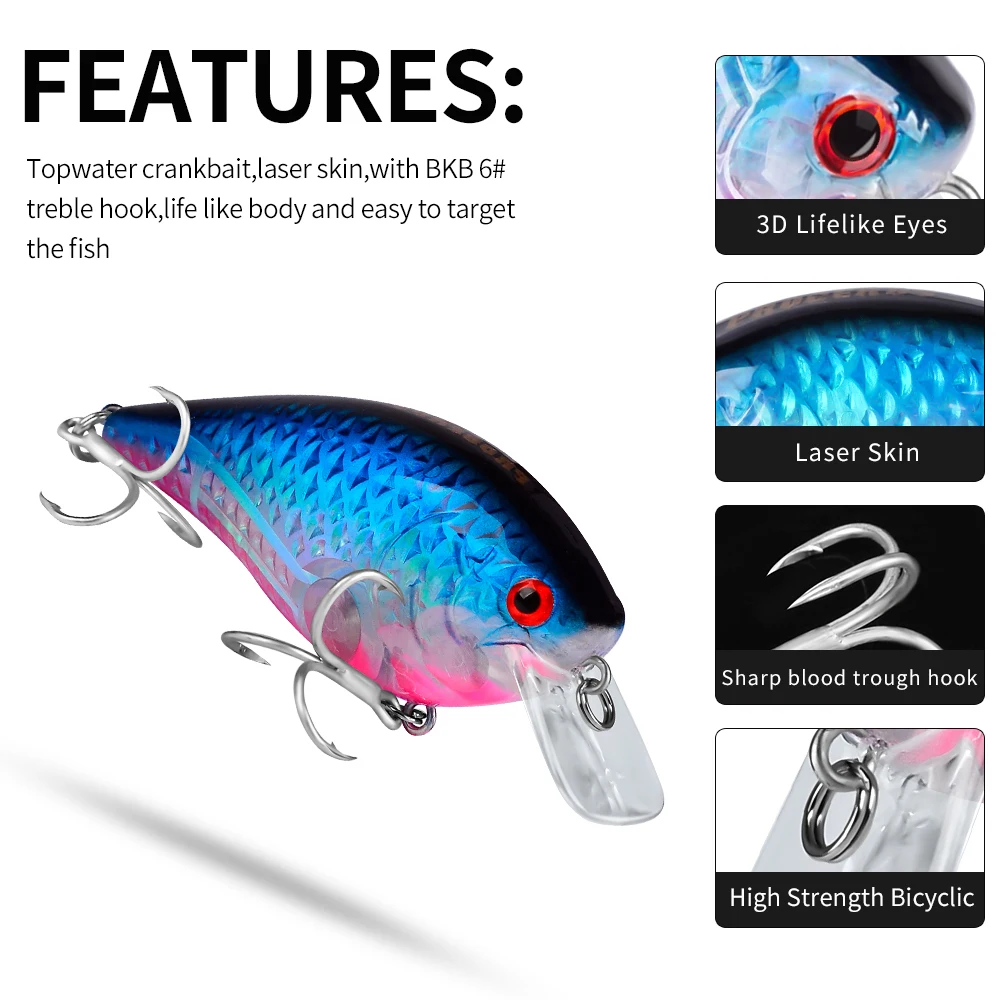 Señuelo duro Proberos con cuerpo tipo crankbait