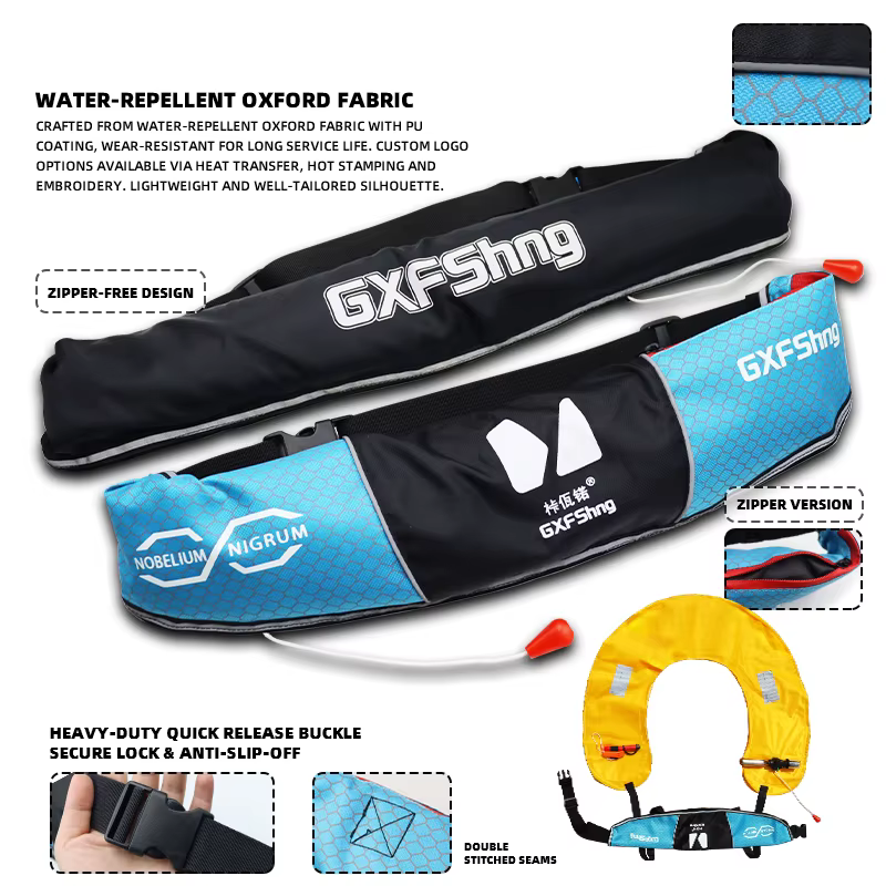 ZYZHE Cinturón salvavidas inflable para pesca, automático y manual - imagen 5