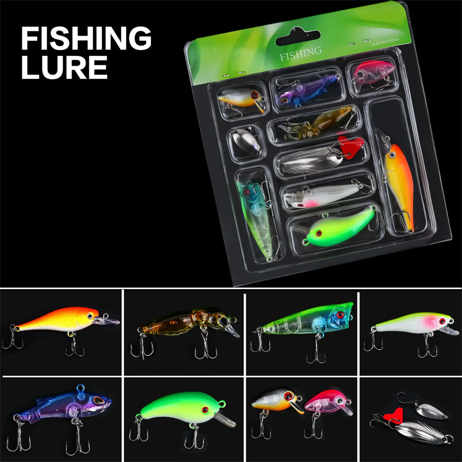 Señuelos Minnow VIB brillantes y cuchara giratoria para carpa y lucio - imagen 2