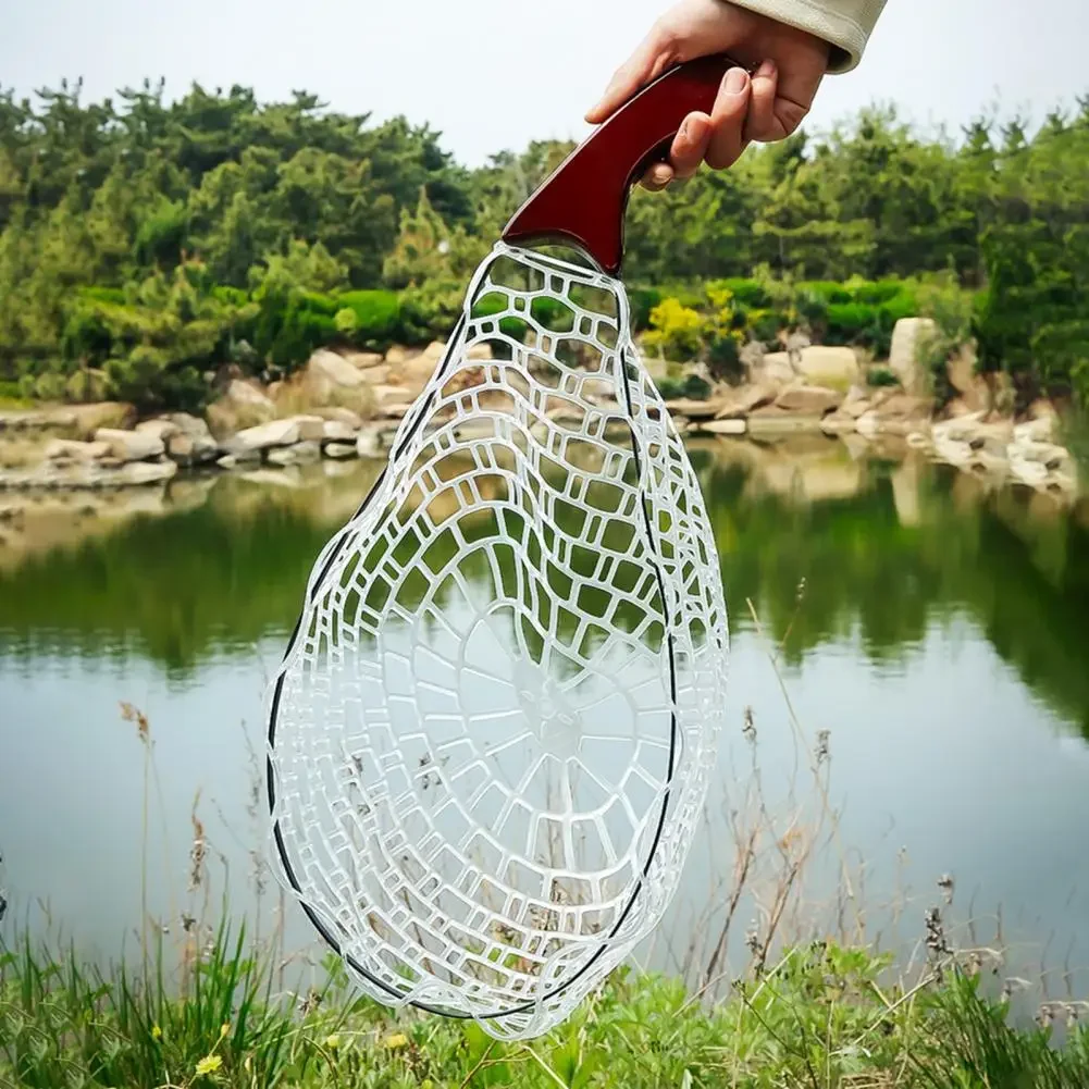 Red de aterrizaje plegable con mango de madera para pesca - imagen 3