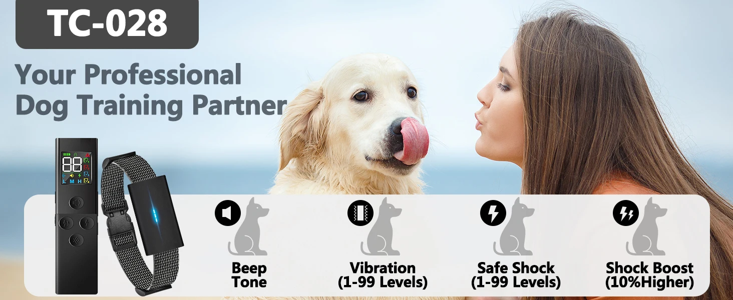 Collar inteligente para adiestramiento de perros con control remoto