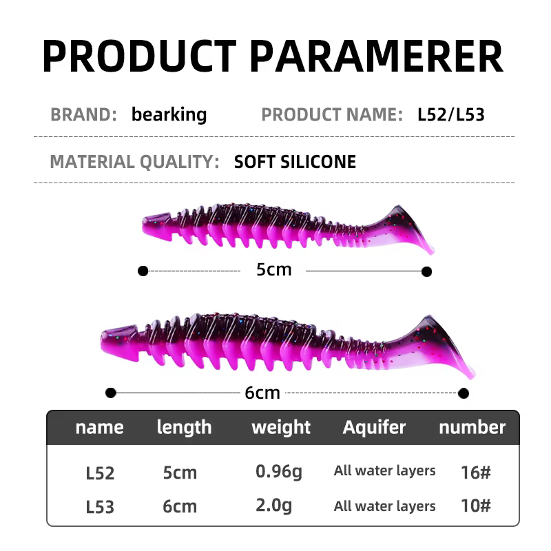 BEARKING Señuelo soft bait lubina – Gusano siliconado