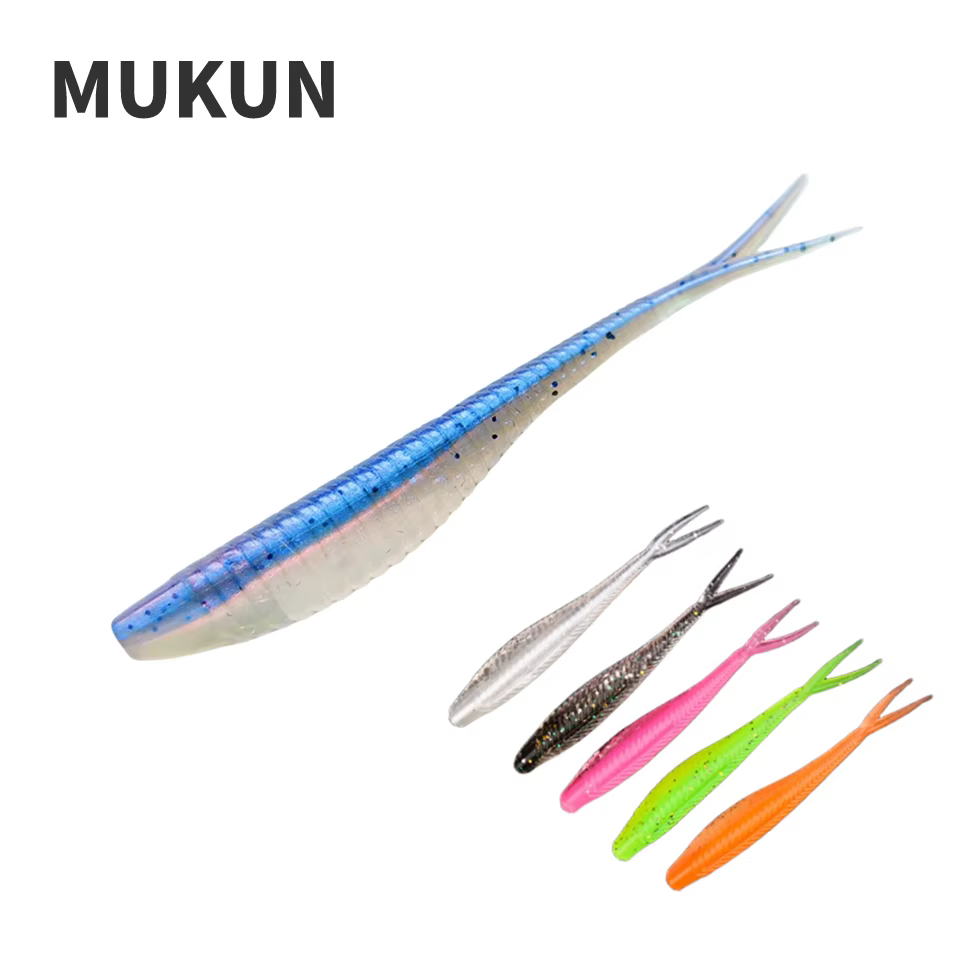 MUKUN Jerk Shad - Señuelo para lubina en vinilo blando 70mm 1,8 g