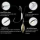 Jig Head con anclaje spin-lock para vinilo de pesca - imagen 4