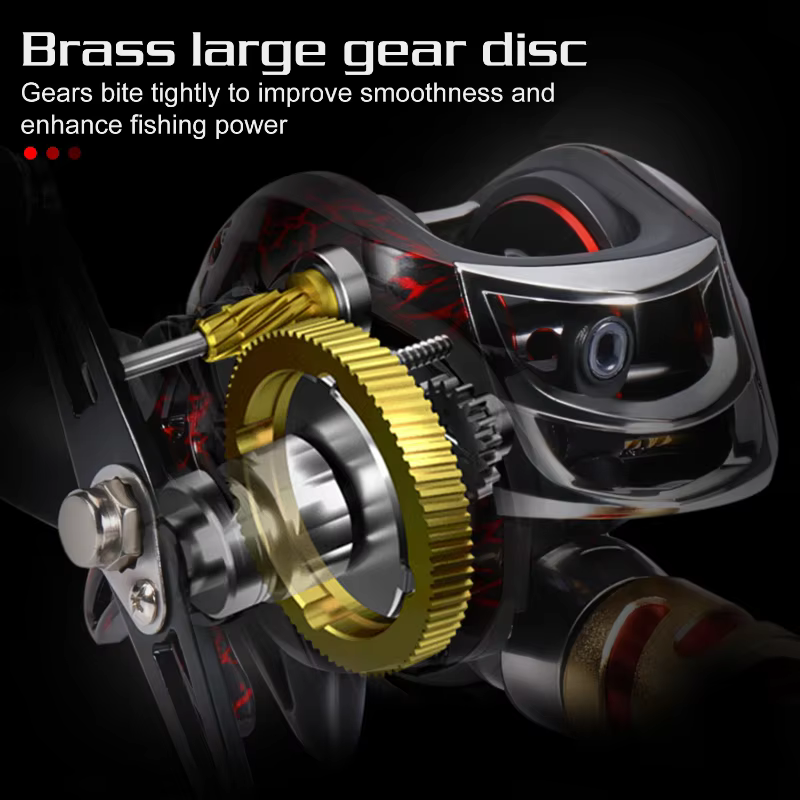 Sougayilang combo caña carbono 4 secciones 7.2:1 + carrete baitcasting - imagen 4