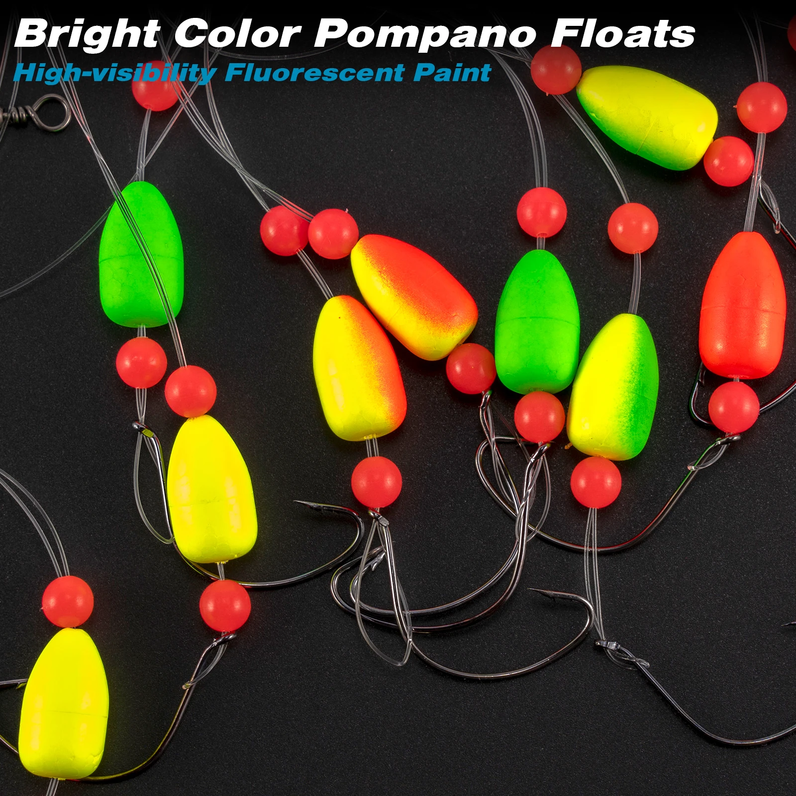 Aparejo Surf Casting para Pompano con Flotador Snell y Cebo Vivo - imagen 4