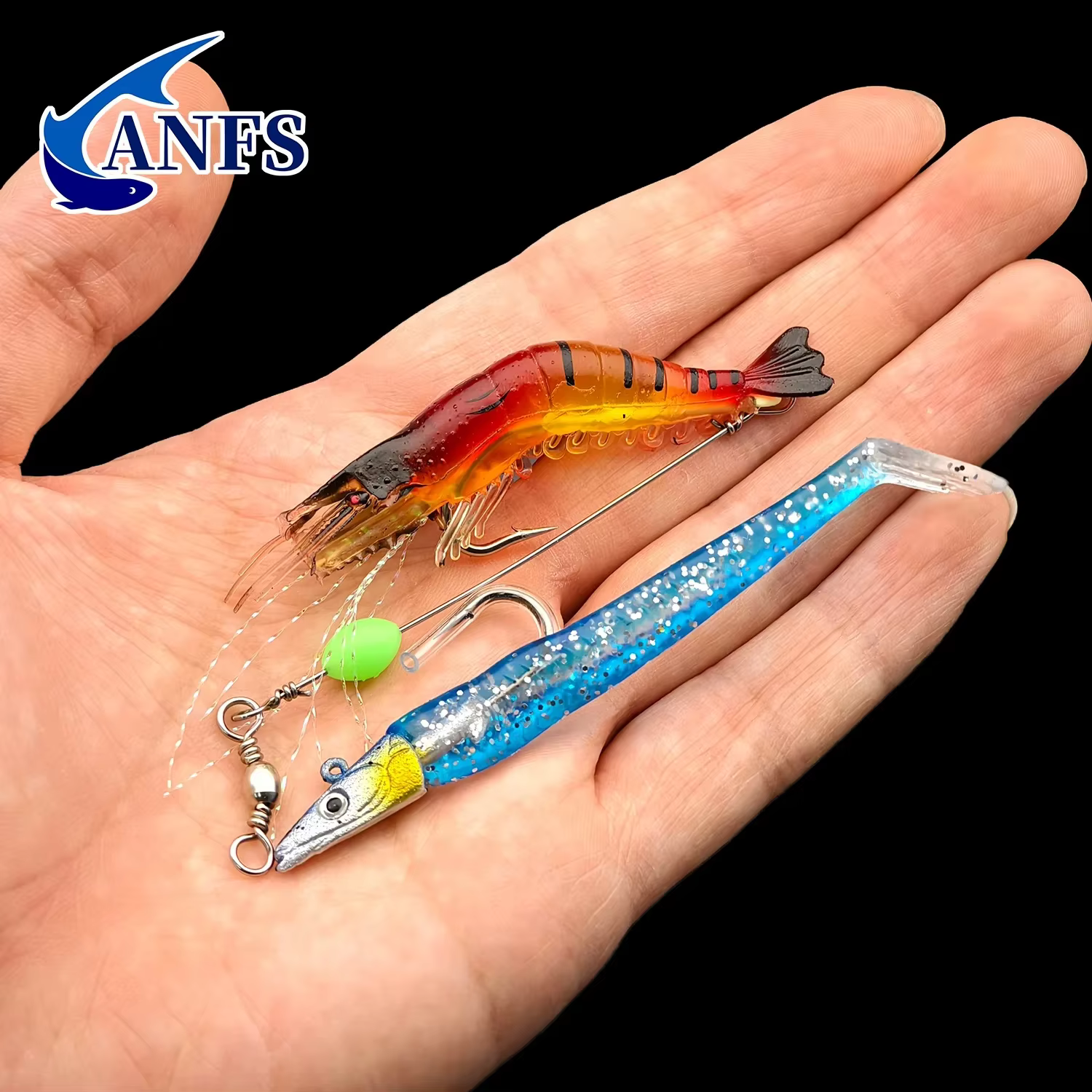 ANFS Señuelos de Pesca Biónicos Camarón Cebo Blando - imagen 2