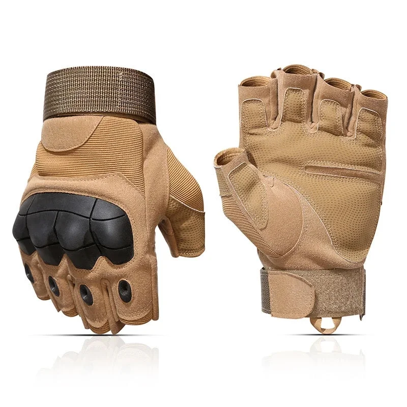 Guantes de pesca tácticos medio dedo - protección nudillos ergonómicos - imagen 5