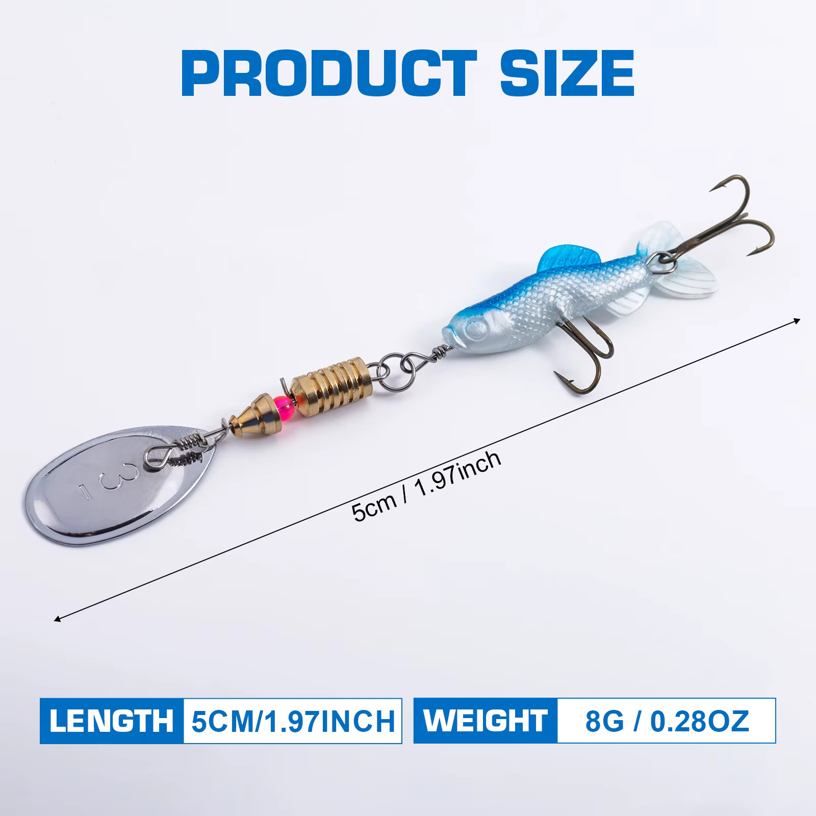 Goture VIB Cuchara vibrante metálica para pesca en hielo - imagen 4