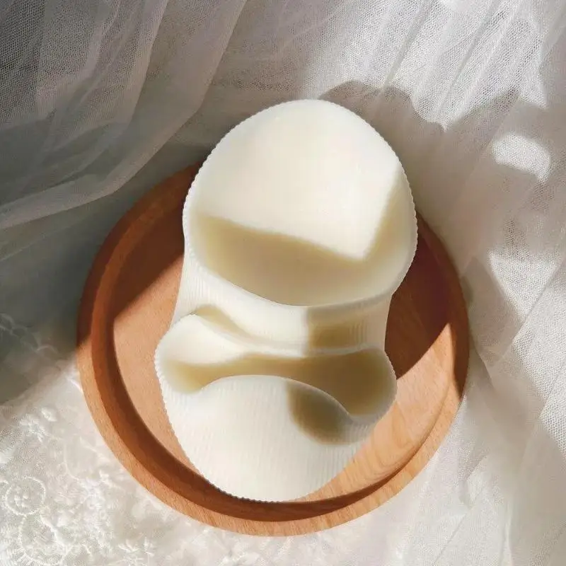 Molde de silicona ondulado reutilizable para velas con diseño a rayas - imagen 3