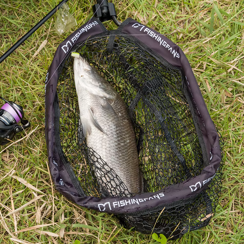 Mango de carbono ultraligero de la red de pesca FISHINGFANS
