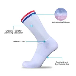 Calcetines Ciclismo Unisex Silicona Antideslizante Transpirables Ligeros