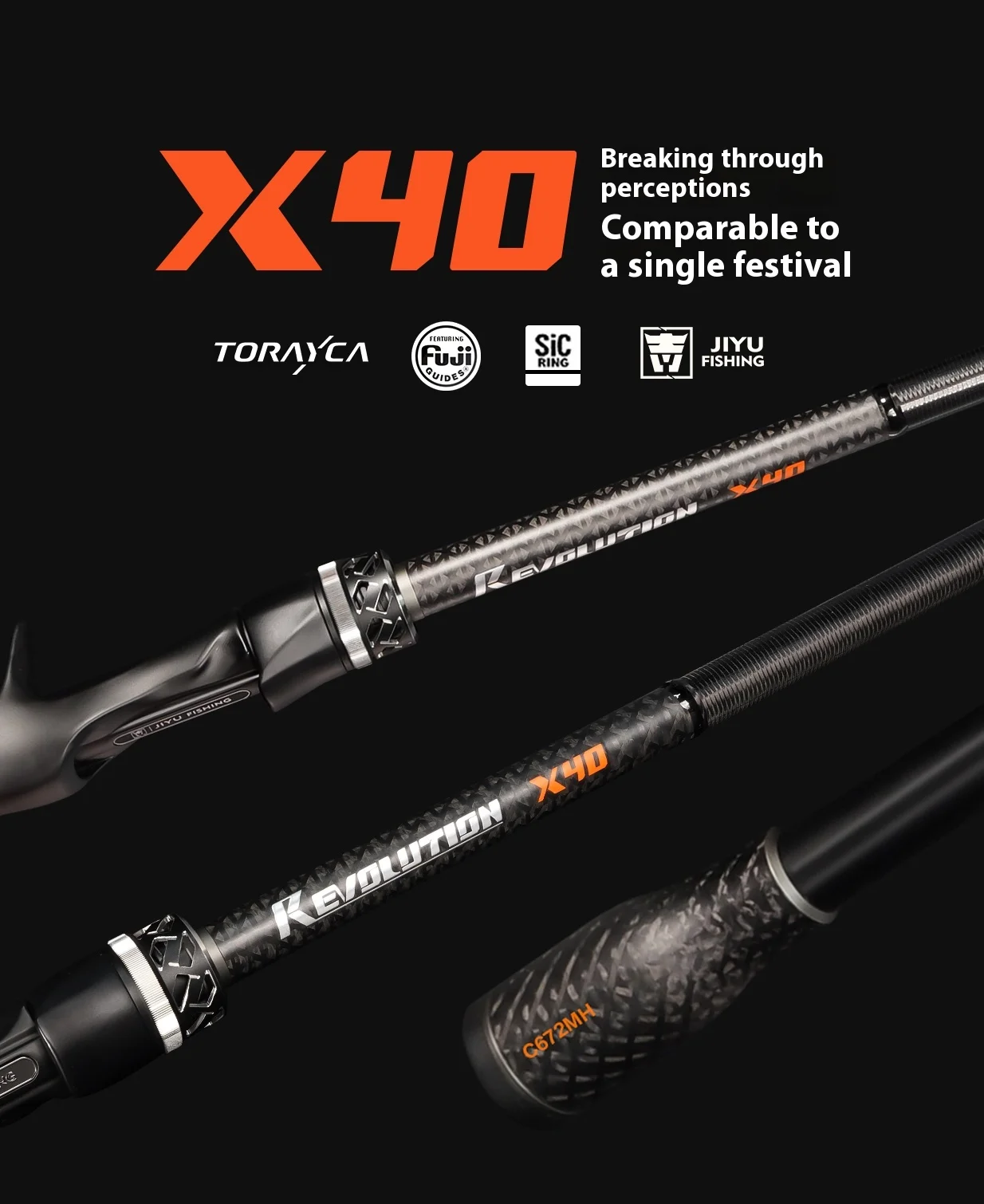 Caña de pesca Jiyu X40 compacta