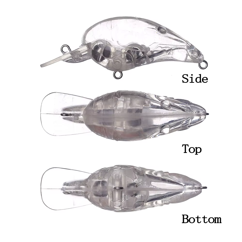 Cuerpos Crankbait transparentes Chan'sHuang DIY sin pintar - imagen 3