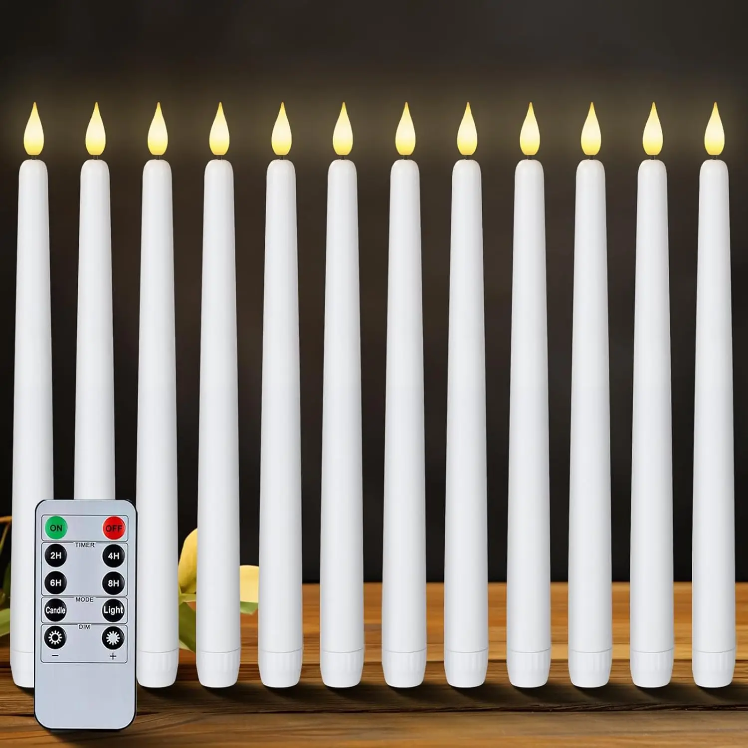 Velas LED cónicas sin llama con batería para decoración hogar y boda - imagen 5