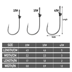 Anzuelo Baitholder doble arco 2/0-4/0 para Neko Rig y vinilo