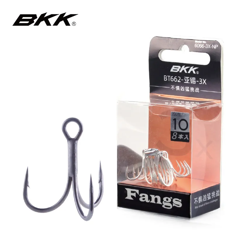 Anzuelos triples BKK BT662-3X Fangs – púas para lubina y salmón