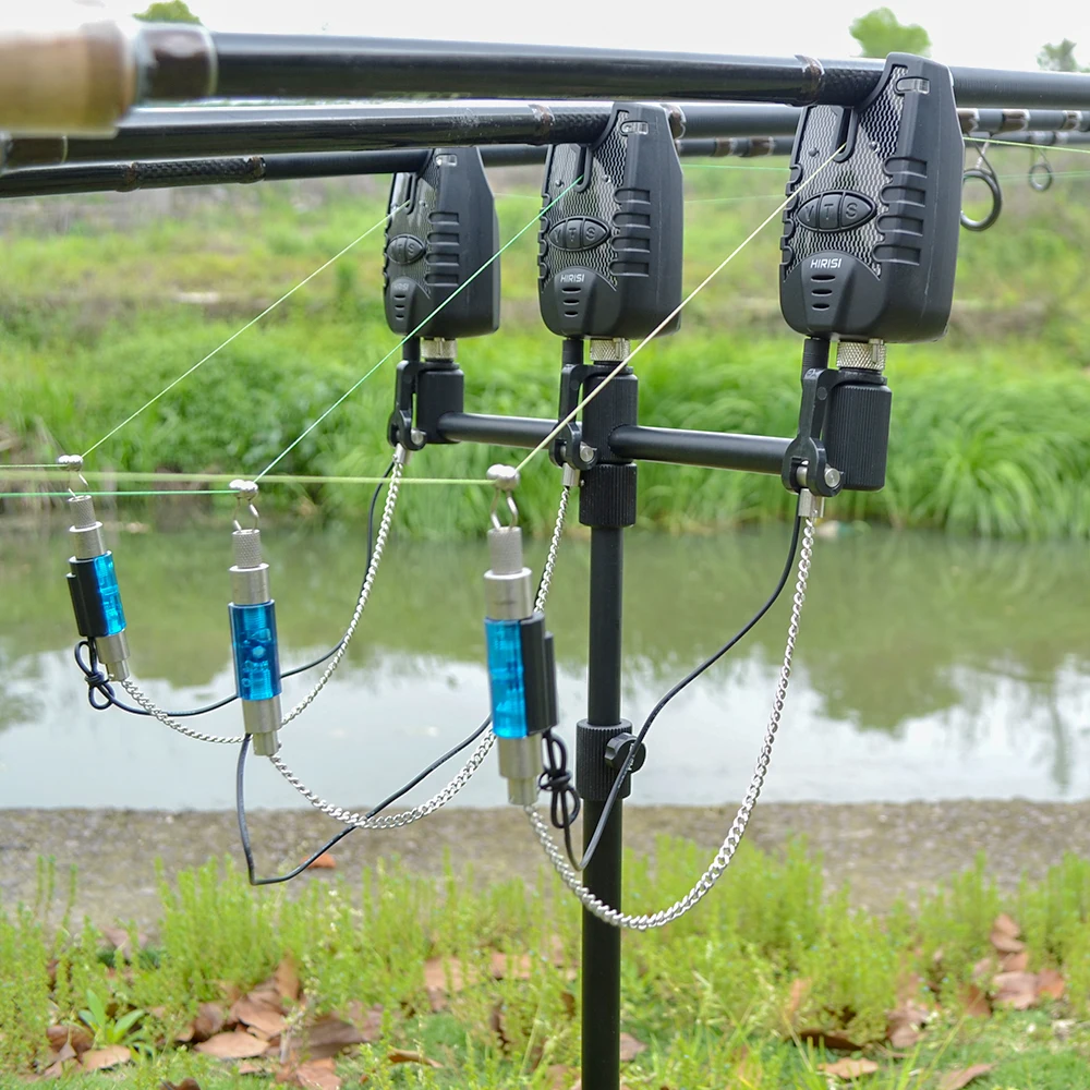 Hirisi Alarmas de Pesca para Carpas con LED y soportes de caña - imagen 5