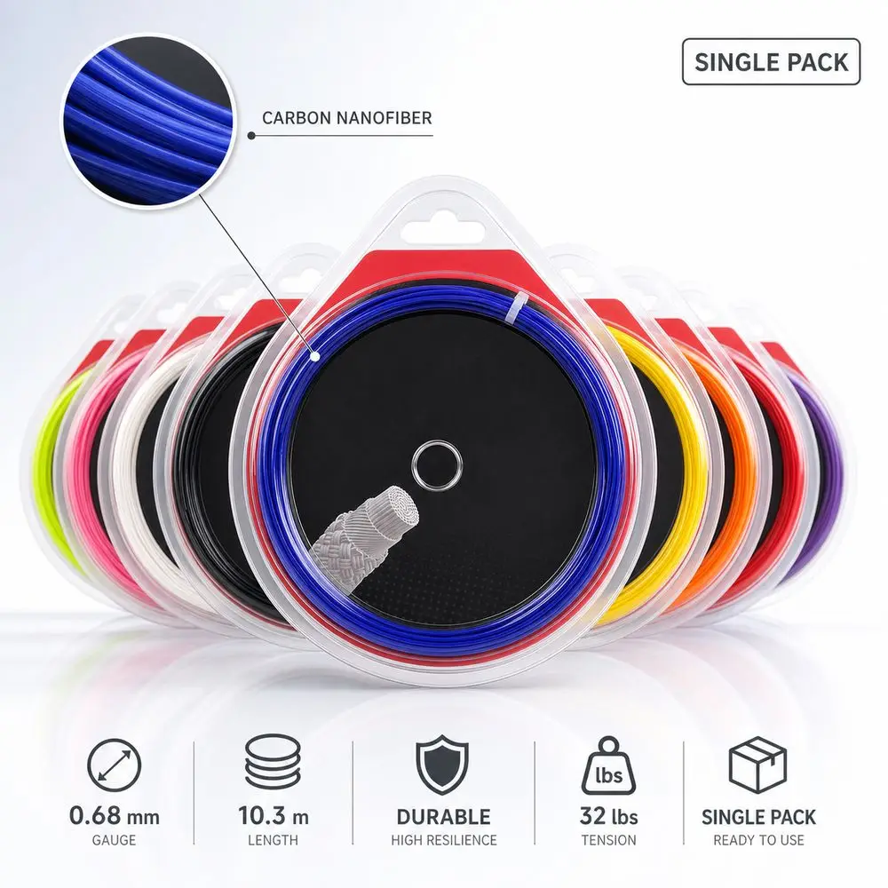 Cuerda de bádminton nanofibra carbono profesional – Encordado seguro - imagen 4