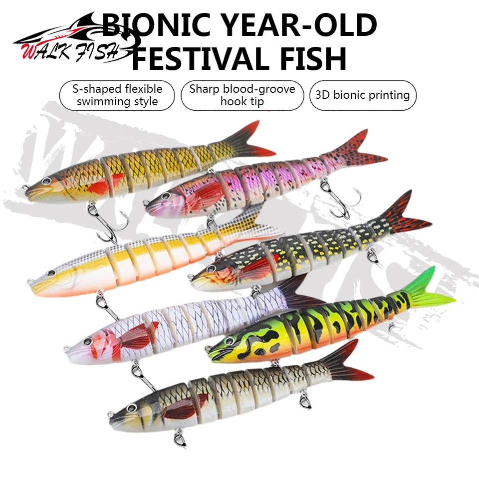 Detalle del señuelo biónico tipo swimbait crankbait
