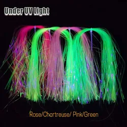 Flash corrugado Gliss N Glow iridiscente para Minnow Streamer