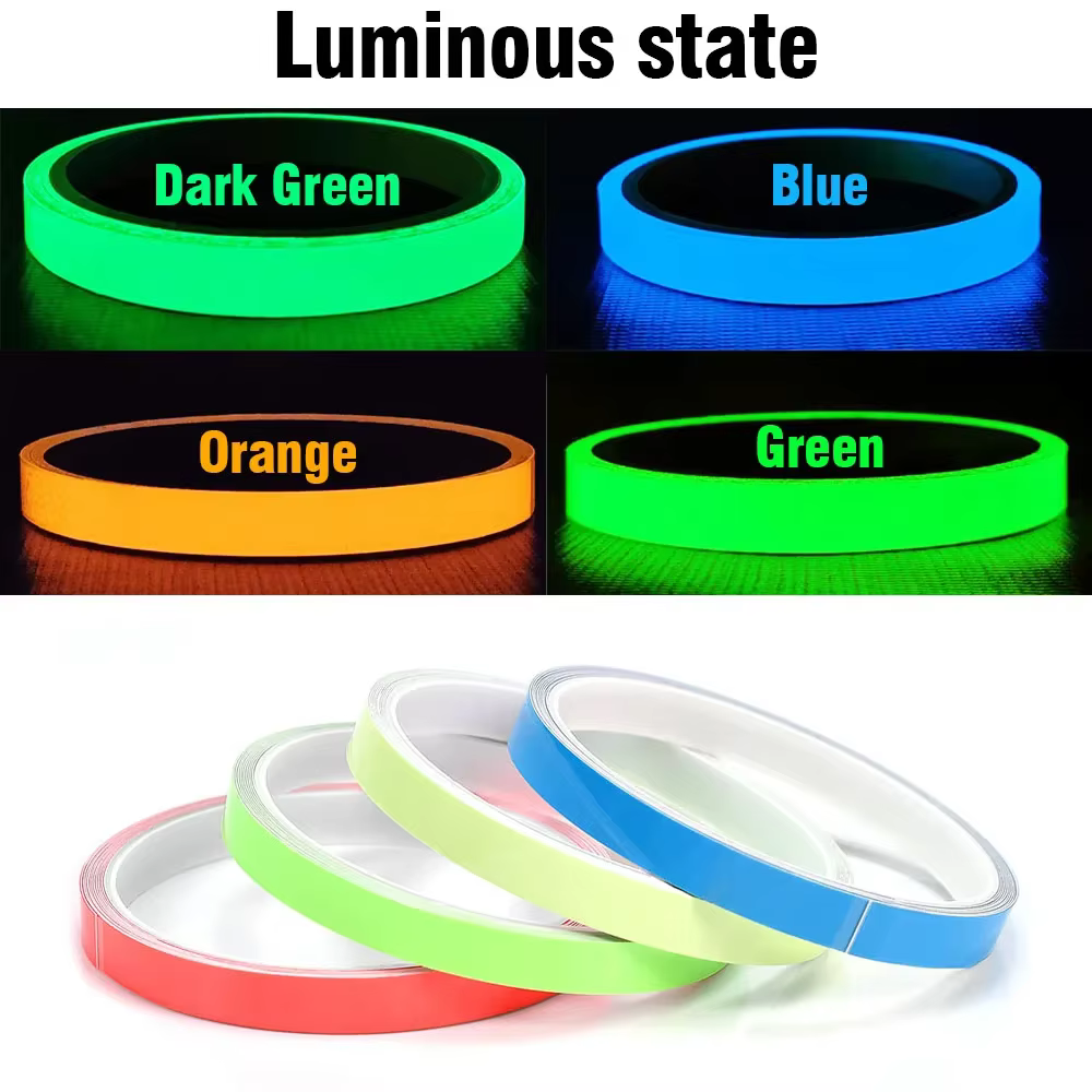 Cinta adhesiva fluorescente para caña de pescar - Brilla en oscuridad - imagen 3