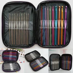 Agujas de tejer ergonómicas de aluminio multicolor