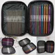 Agujas de tejer ergonómicas de aluminio multicolor