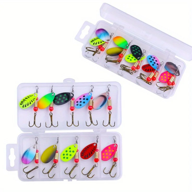 Señuelo cuchara giratoria metálico multicolor triple para lubina - imagen 4