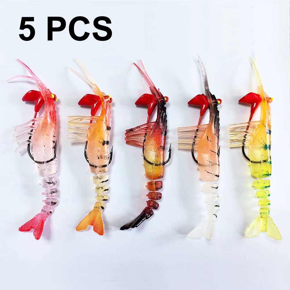FISHINGFANS Señuelos Camarón Silicona Luminosos para Agua Salada - imagen 5