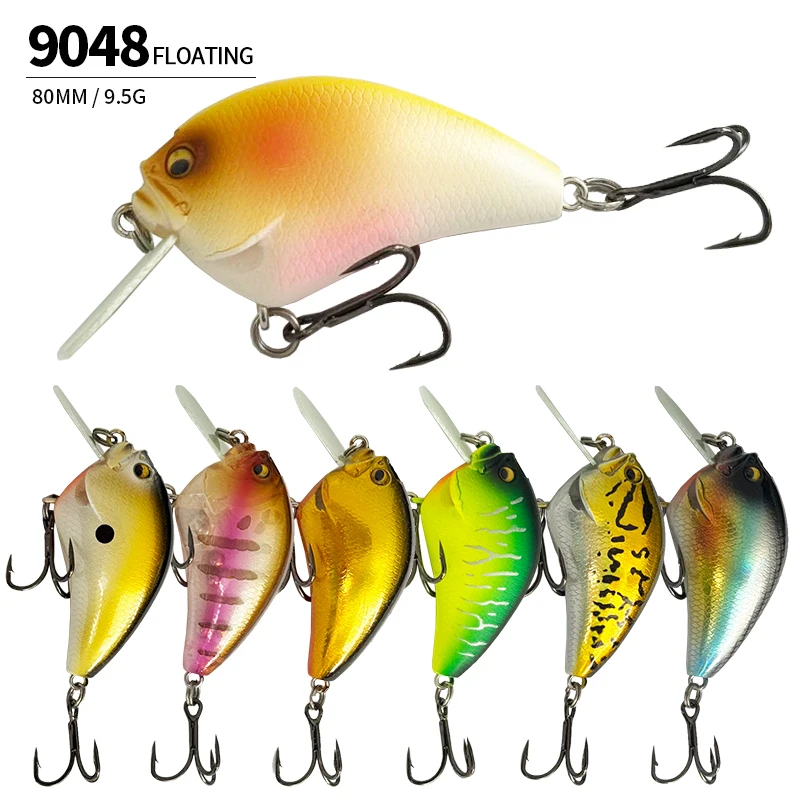 Wobbler crankbait con pala ancha flotante para lucio y lubina - imagen 4