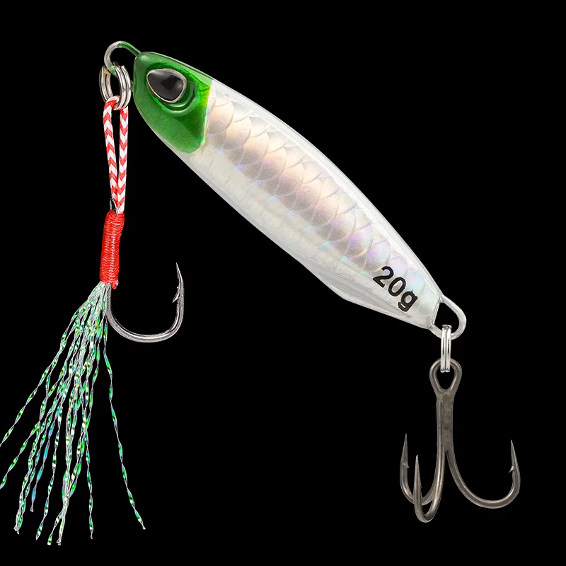 Jig de Metal 20g para Lubina – Cebo Artificil con Anzuelo Triple - imagen 5