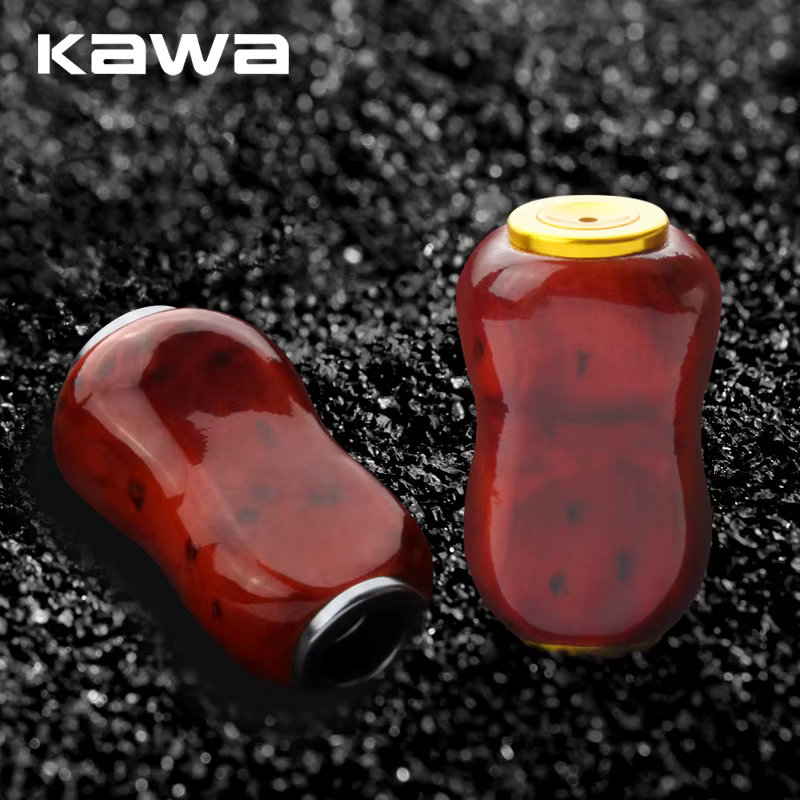Pomo de Manivela Kawa Sándalo Rojo – Forma Gota de Agua para Spinning - imagen 2