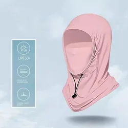 Gorro transpirable con seda helada, máscara y pañuelo para cabeza