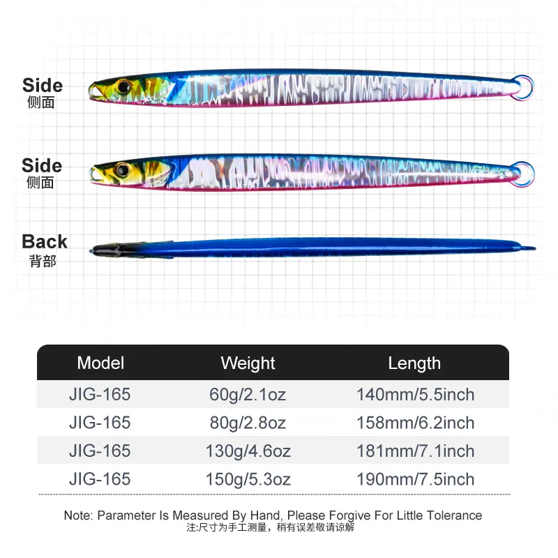 Jigs de largo alcance Obsession J165 – metal hundimiento rápido - imagen 4
