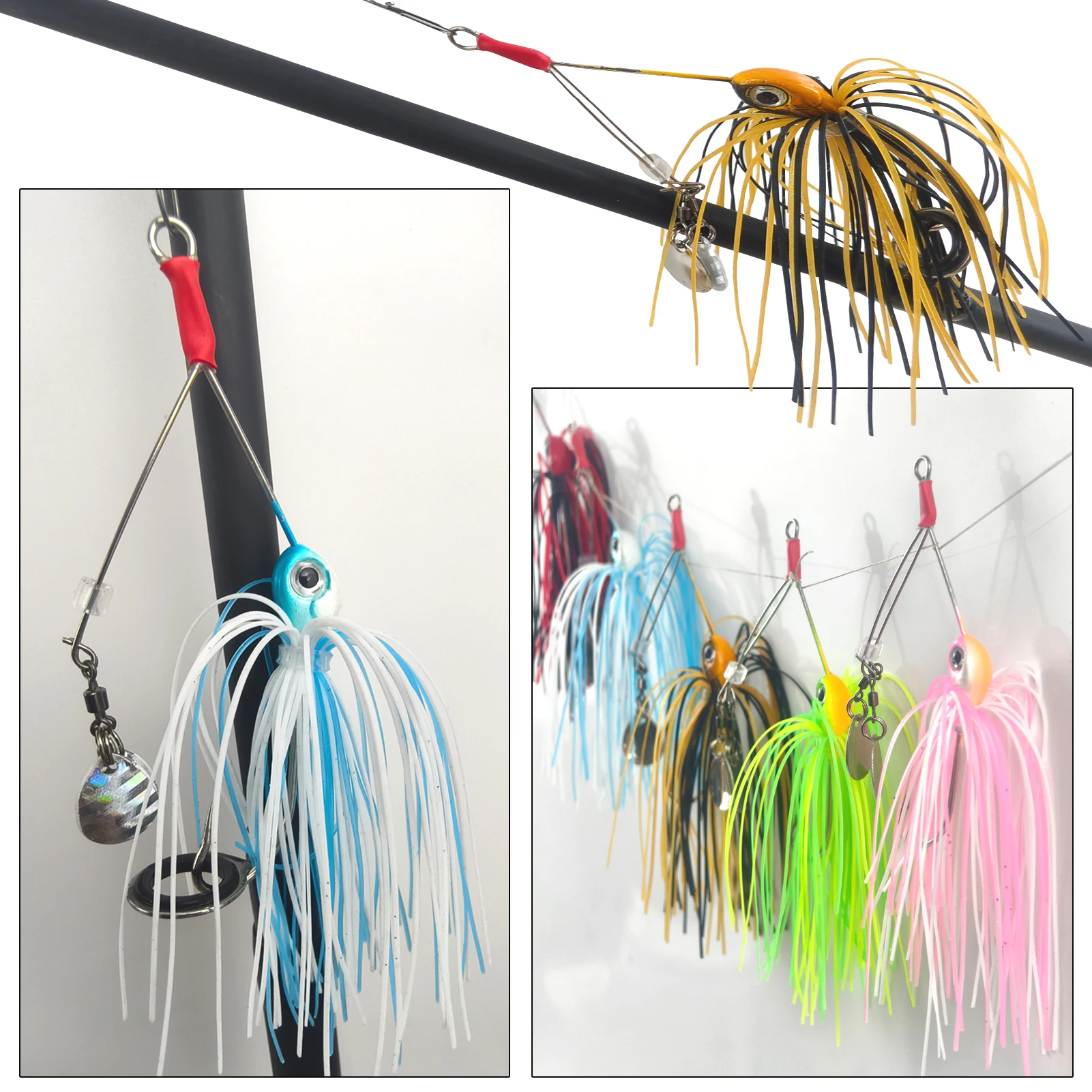 FREE FISHER señuelos giratorios para trucha con faldas y cuchillas - imagen 5