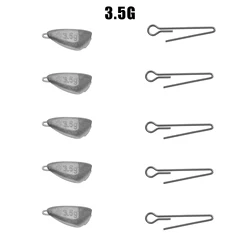 SAMOLLA Jig Head profundo con vástago bala y plomos giratorios