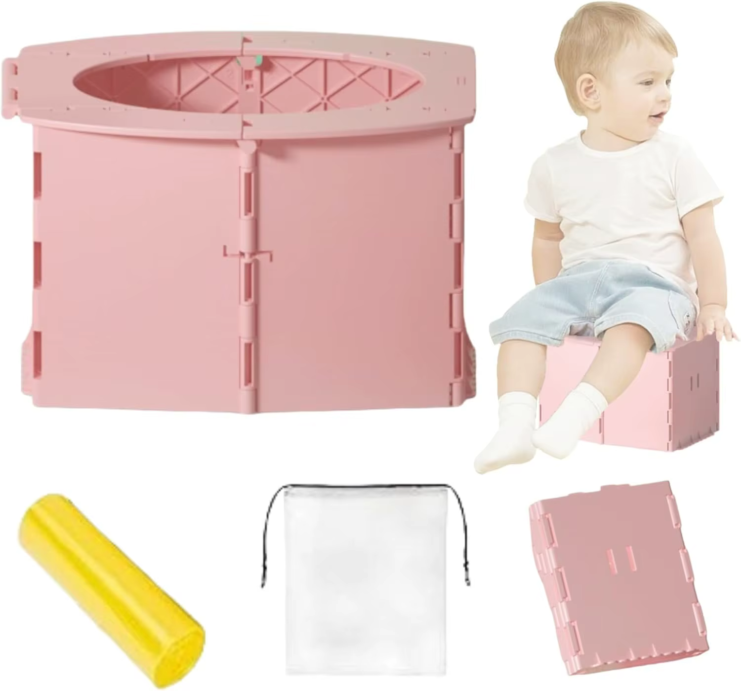 Inodoro portátil plegable para camping, senderismo y viaje - imagen 4