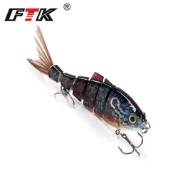 Señuelo multiarticulado FTK Wobbler para lubina, hundimiento rápido